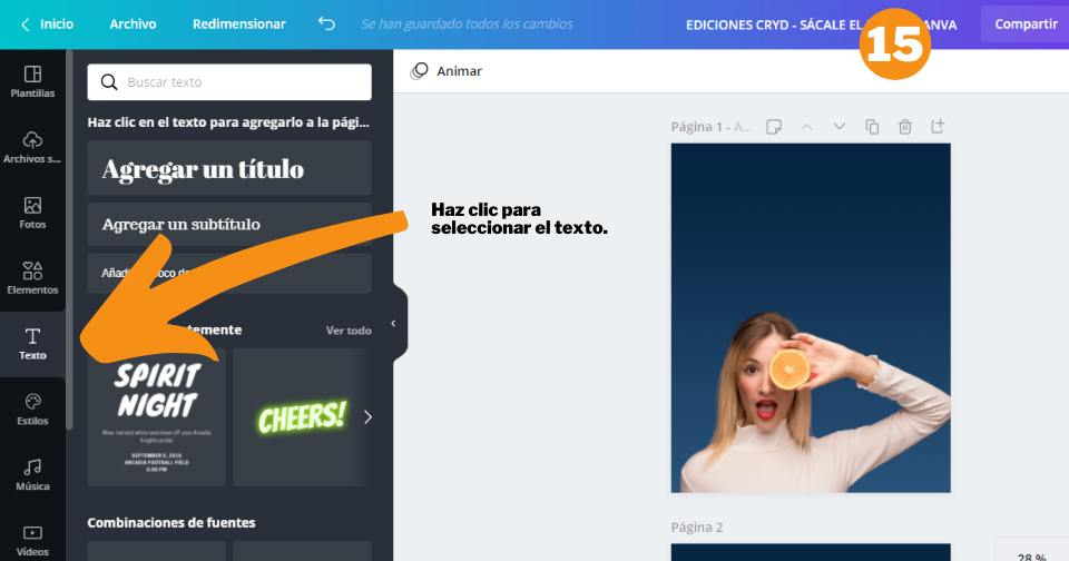 Cómo crear un post de Instagram en Canva - Paso 15
