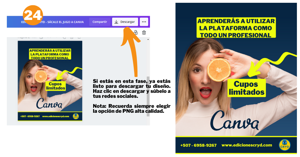 Cómo crear un post de Instagram en Canva - Paso 24