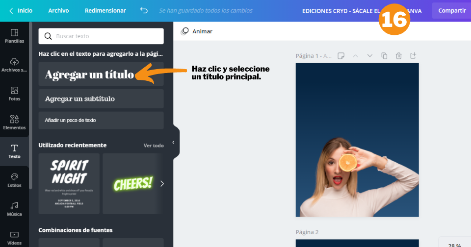 Cómo crear un post de Instagram en Canva - Paso 16