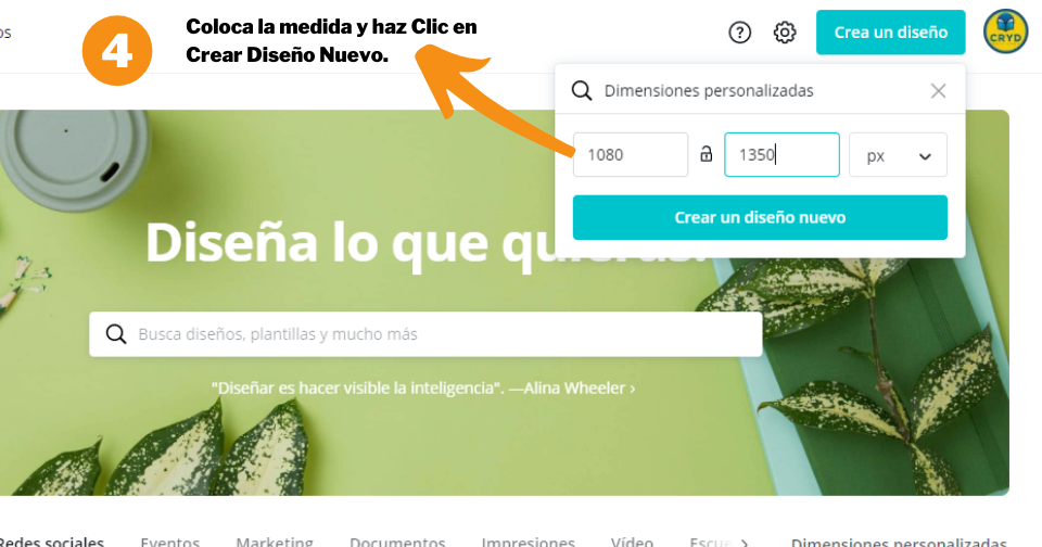 Cómo crear un post de Instagram en Canva - Paso 4