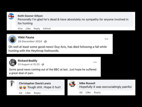 Anti-hunt goons mock tragic death of beloved community figure