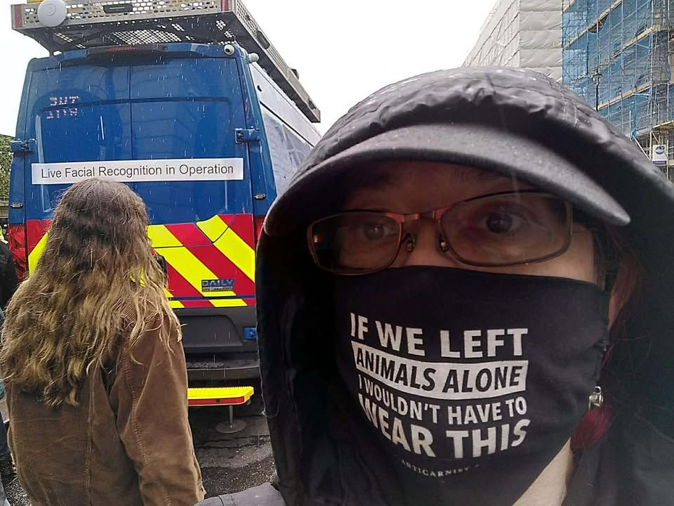 Tina Smith at a protest