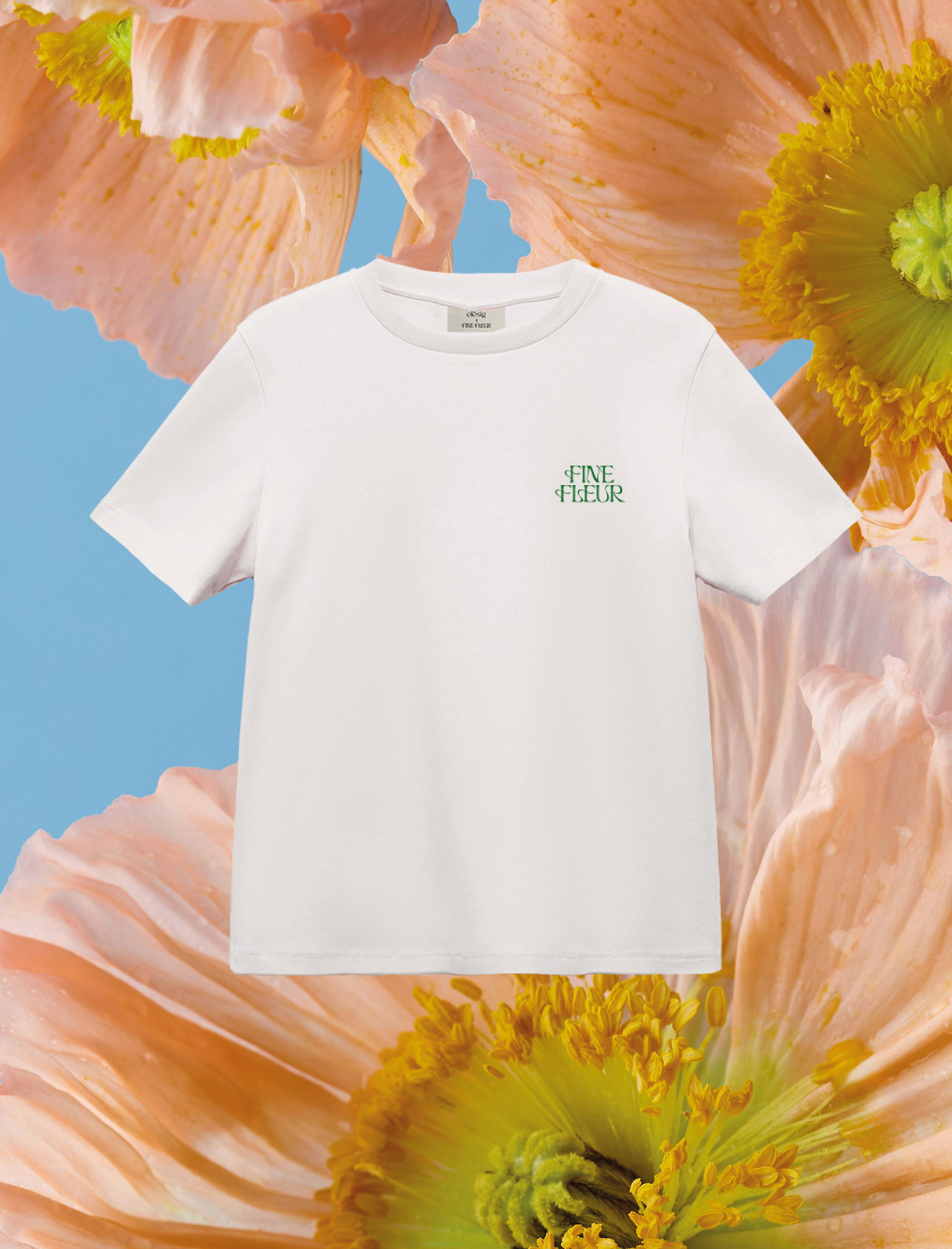 T-shirt Fine Fleur - Blanc