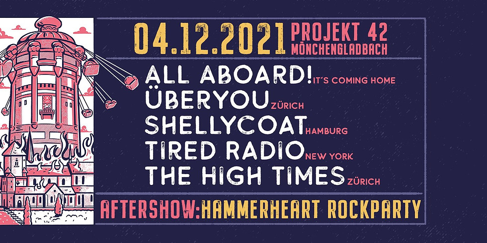 All Aboard! + Überyou + Shellycoat + Tired Radio + High Times