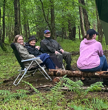 Group of volunteers in the woodland