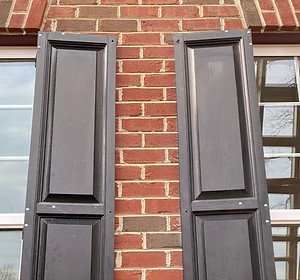 Shutters installed to a home.