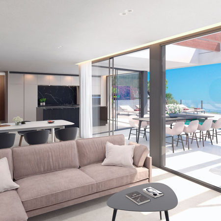 Villa Haya is the third villa in the exclusive gated community of Pinares Hills, located in Pinares de San Antón, just north of Málaga City Centre. This modern residence is part of a prestigious development, boasting a total built area of 611 m², with 348 m² of covered living space. The home’s design emphasizes open-plan living, with floor-to-ceiling glass windows that flood the interior with natural light and offer breathtaking panoramic views. The minimalist kitchen, included in the purchase price, can be customized to your preferences and flows seamlessly into an elegant dining area, ideal for both daily living and entertaining.
The villa features 4 beautifully designed bedrooms and 3 contemporary bathrooms, ensuring both comfort and style. The spacious living room, with its large sliding glass doors, opens onto an expansive terrace that offers stunning views of the surrounding landscape. Outdoor living is further enhanced by a private saltwater infinity pool, extensive south-facing terraces, and meticulously landscaped gardens. For added convenience, Villa Haya provides 3 dedicated parking spaces for residents and guests.
Located just 7 minutes from the renowned Malagueta Beach and Málaga City Centre, Villa Haya offers the perfect blend of tranquility and convenience. Residents will appreciate the serenity of a gated community while enjoying proximity to top-tier restaurants, shopping, and cultural attractions. With high-end finishes and modern amenities—including a wine cellar, entertainment room, and private office—this villa is ideal for those seeking a luxurious lifestyle.
Price: €2,600,000
Reference: HRB-00425P
Property Type: Villa
Location: Pinares de San Antón, Malaga - Este
Bedrooms: 4
Bathrooms: 3
Total Built Area: 611 m²
Interior Space: 348 m²
Terrace Space: 263 m²
Plot Size: 921 m²
Private Pool
Private Garden
Private Garage (3 Parking Spaces)
Year Built: 2024