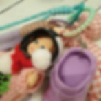 Juju Star Bijou de sac poupée pull rose détail