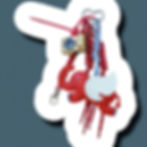 bijou de sac ruby snap éléphant appareil photo et cordons rouge