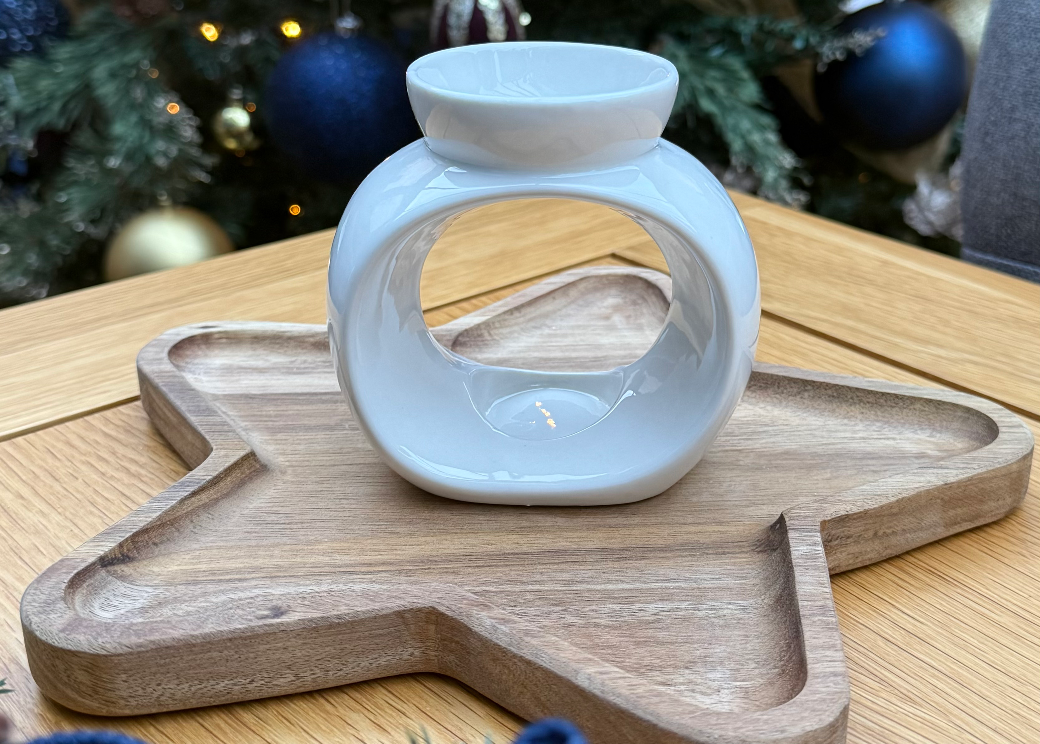 White Small Oval Wax Burner