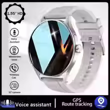 Smart Smartwatch 1.55" HD – GPS, Voice Assistant, Bluetooth and Modern Design