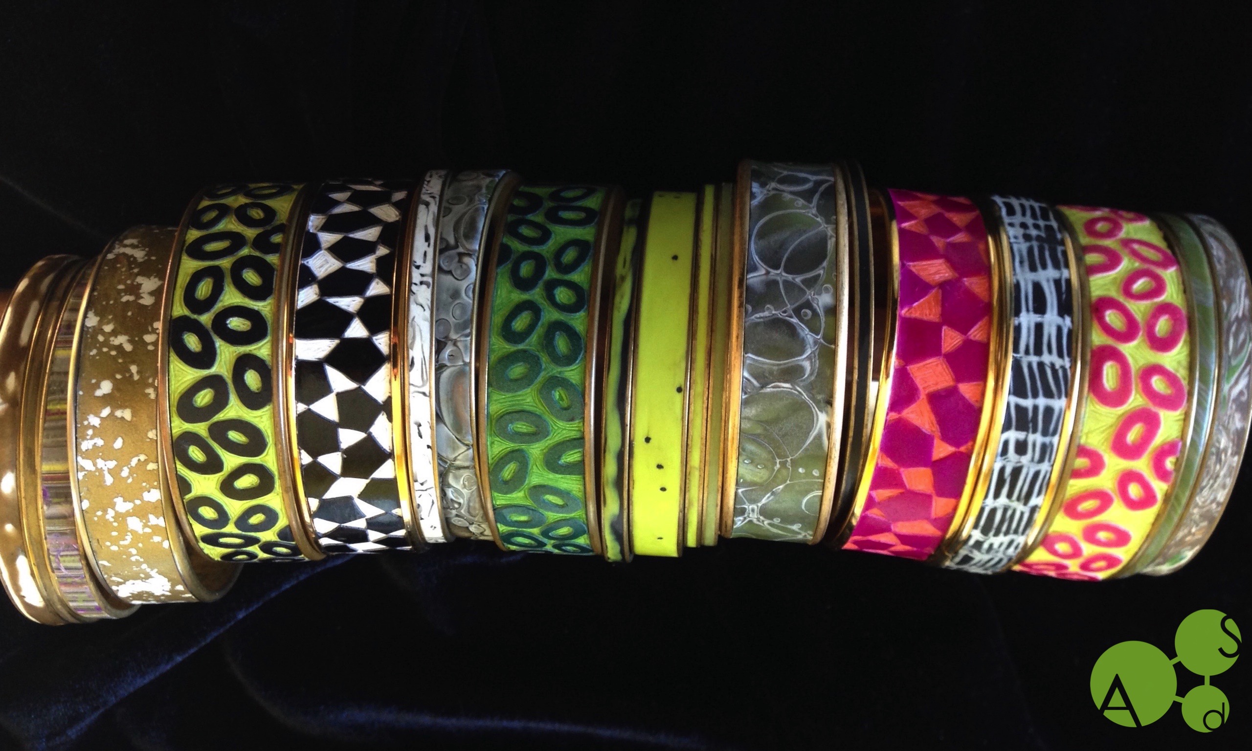 Polymer Clay Inlay Bangles