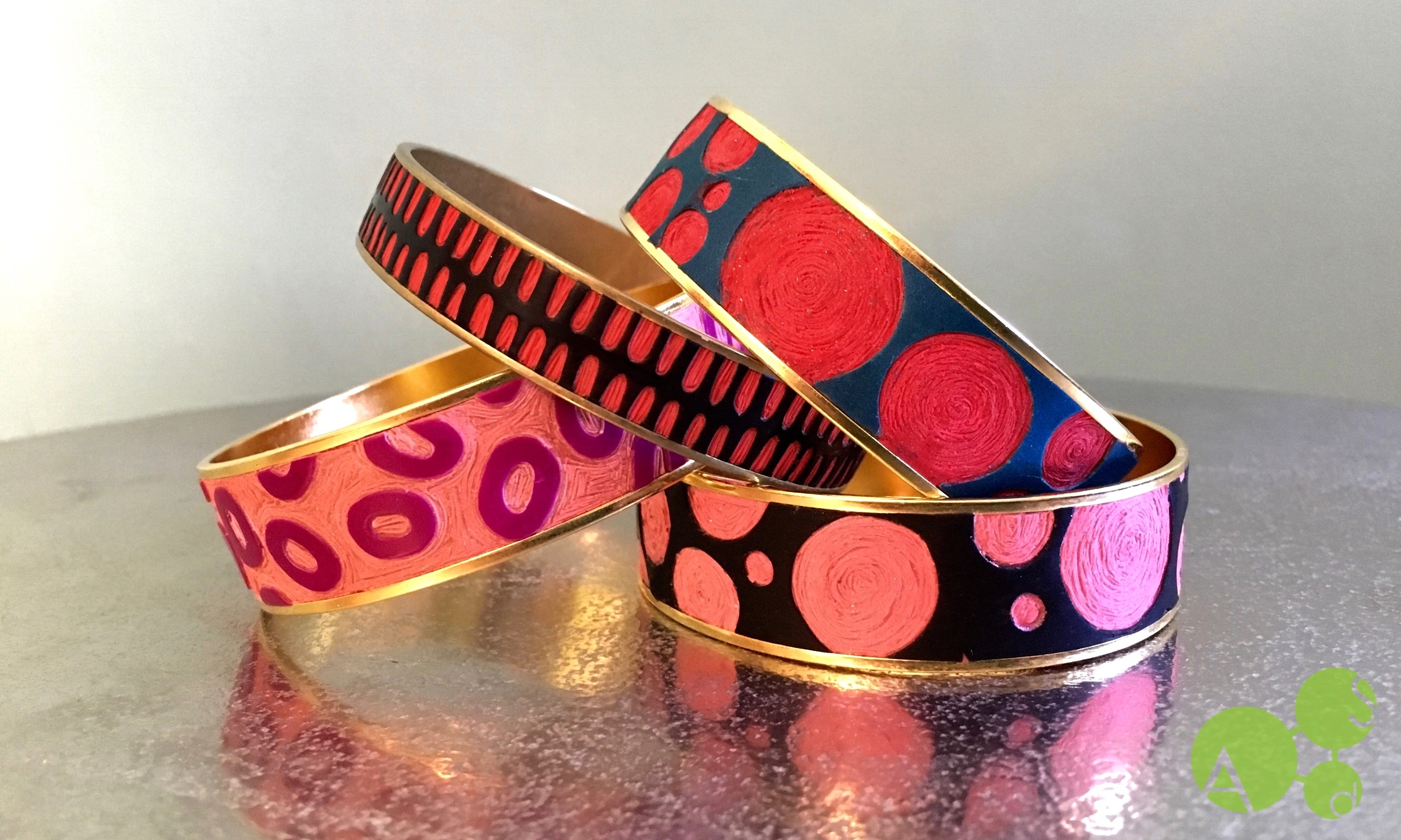 Carved Red Bangles