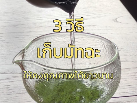 3 วิธีเก็บมัทฉะให้คงคุณภาพได้ยาวนาน