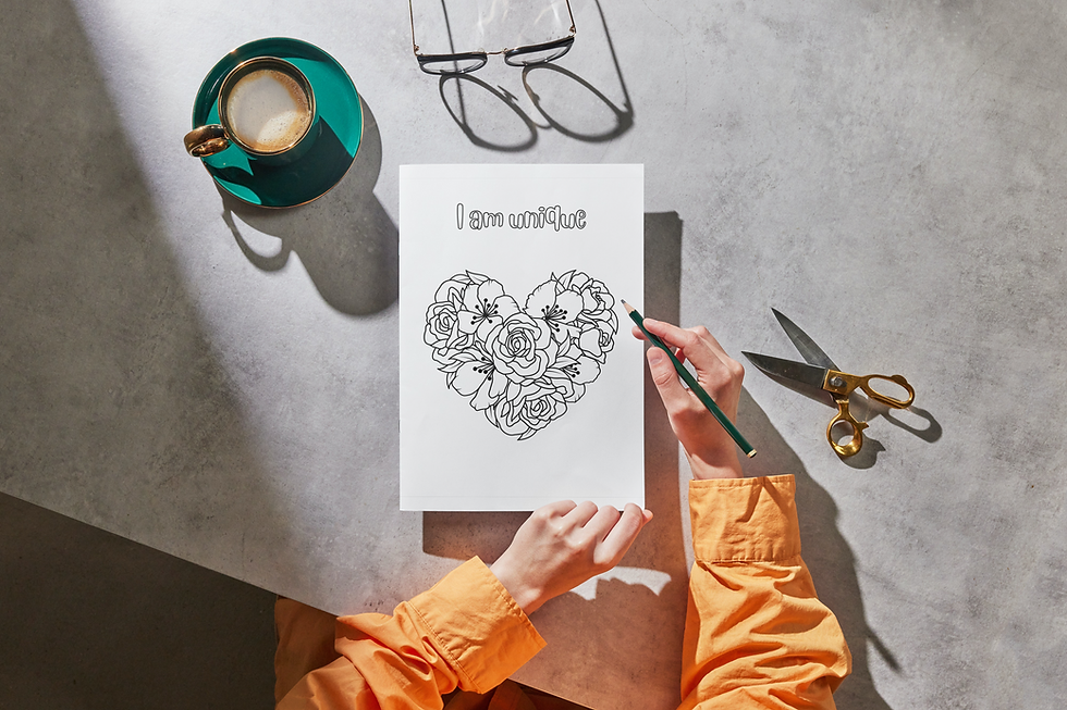 Thumbnail: Inner Child Healing Free Resource Coloring Page-"I am unique"