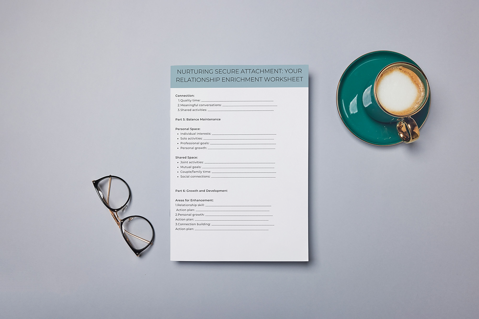 Attachment theory worksheet PDF