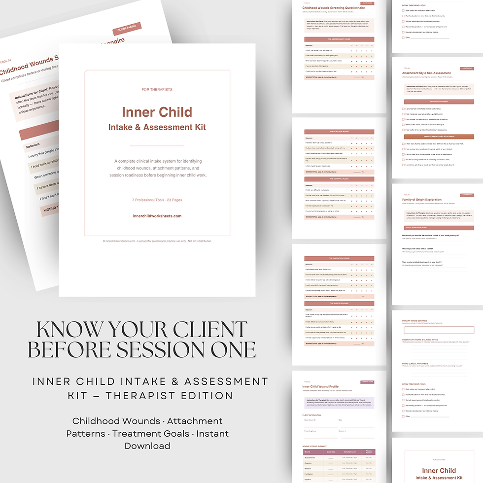 Thumbnail: Inner Child Intake & Assessment Kit — Therapist Edition