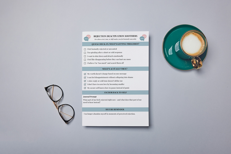 anxious attachment worksheet PDF