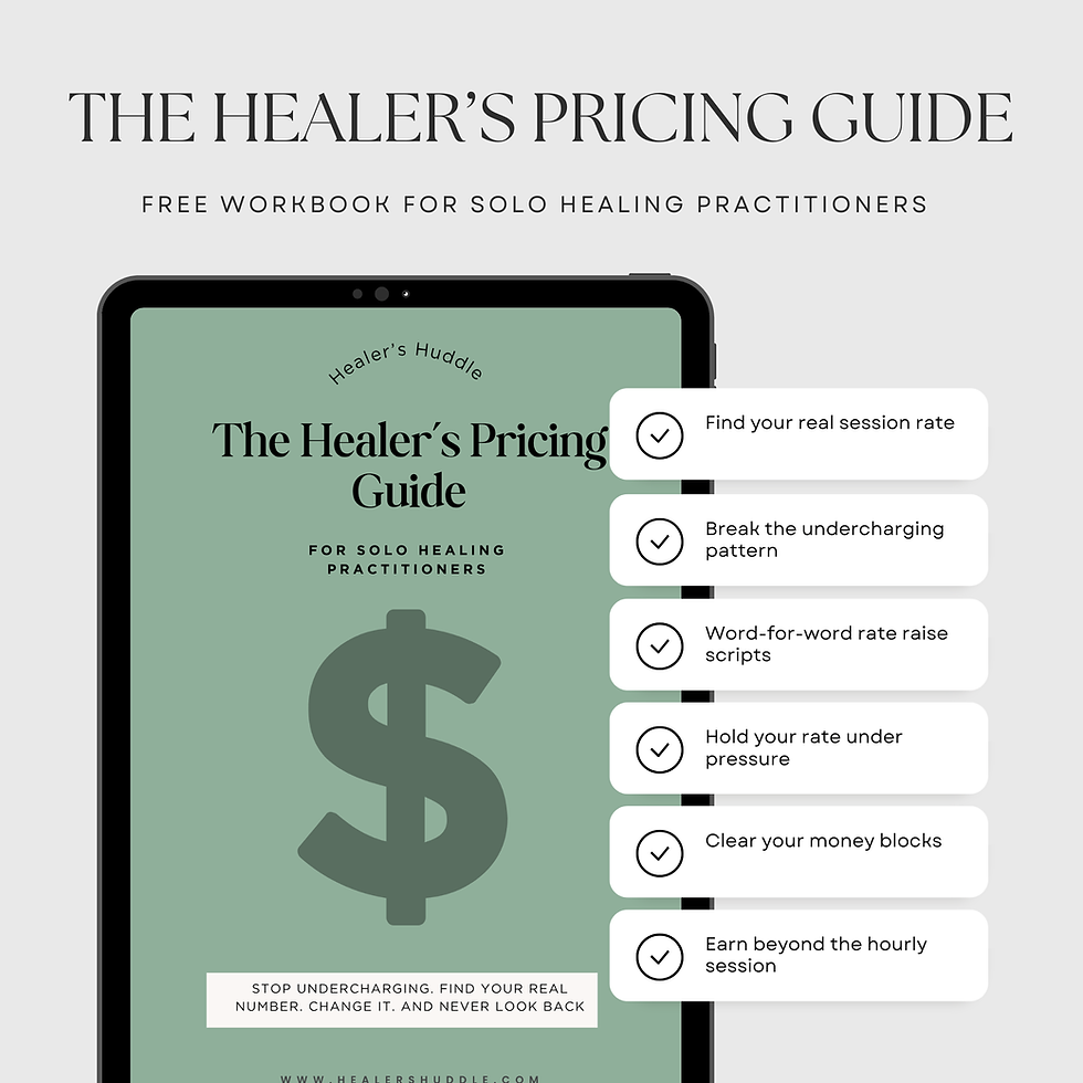 Healer's Pricing Guide