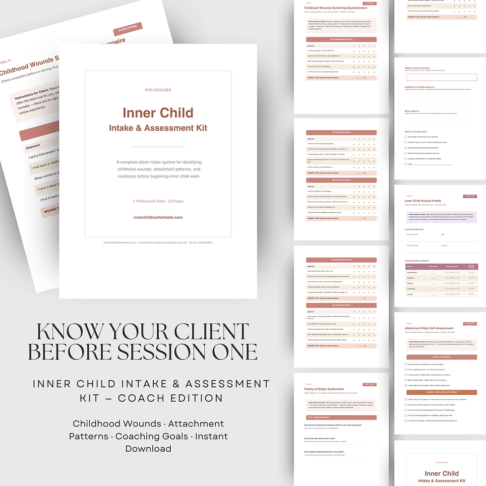 Thumbnail: Inner Child Intake & Assessment Kit — Bundle (Therapist + Coach Edition)