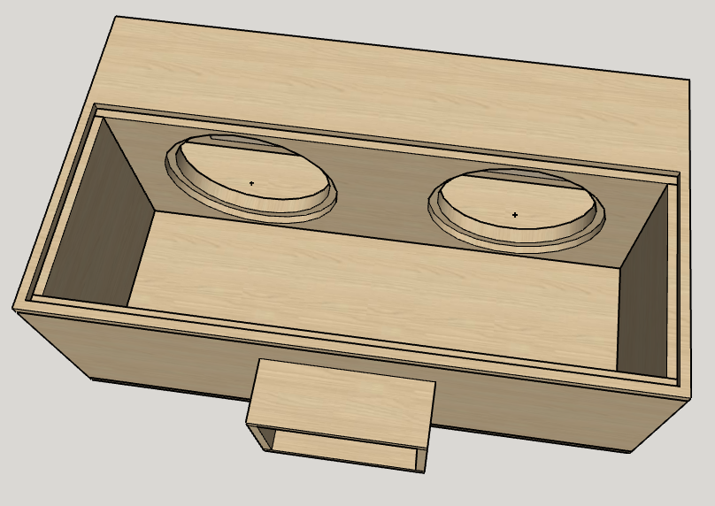 Custom DIY Truck 4th Order Blow Thru Bandpass Subwoofer Box Plans novice example