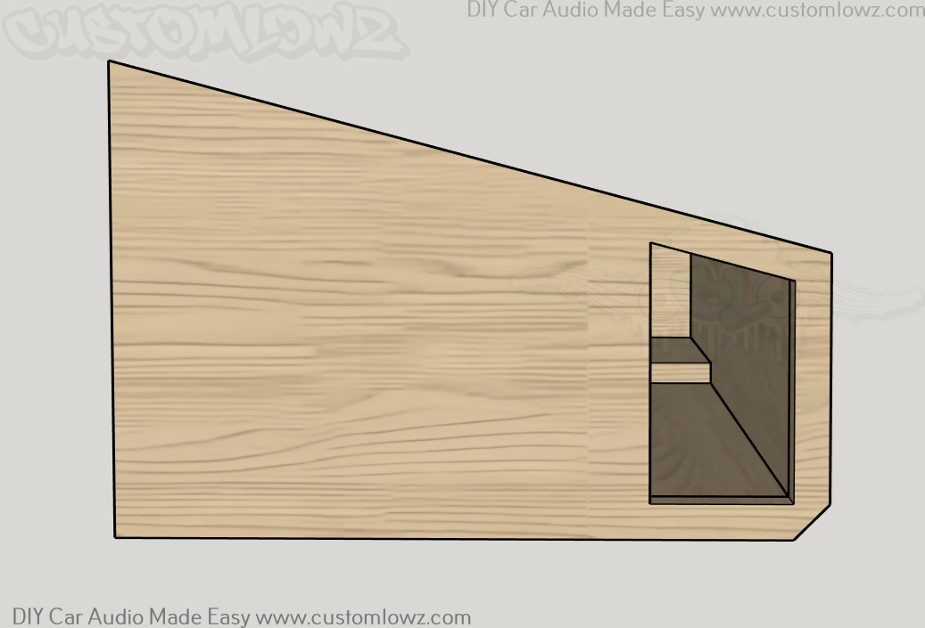 2019-2025 GM Triple Gately Audio Alpha 8s Subwoofer Box Plan right side