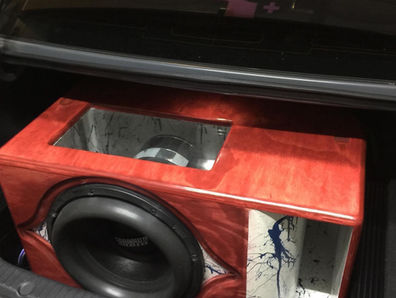 stained kerf ported box with sundown audio