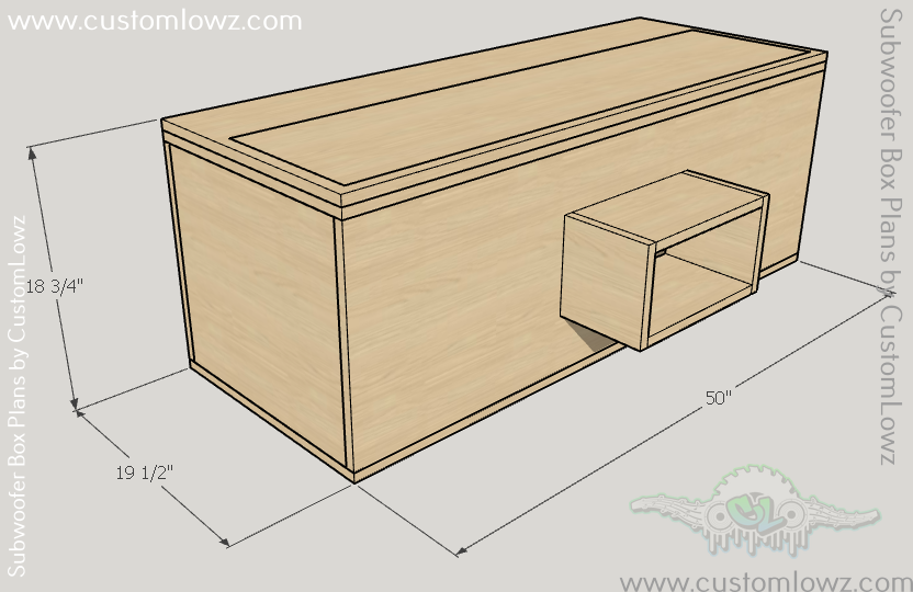 Thumbnail: 4 Alpine R-W12 12" 4th Order Blow Thru subwoofer box plans