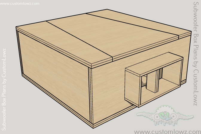 Thumbnail: 4 Skar Audio EVL 18s 4TH Order Blow Thru subwoofer box plans