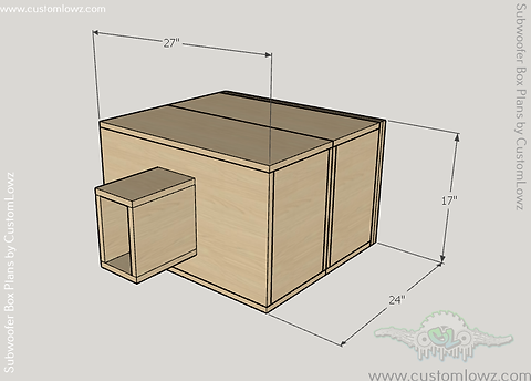 2 JL Audio 12w6 v3 12s 4TH Order subwoofer box plans | CustomLowz