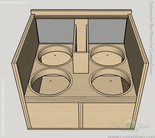 4 Orion HCCA 15s 6th Order C Pillar subwoofer box plans | CustomLowz