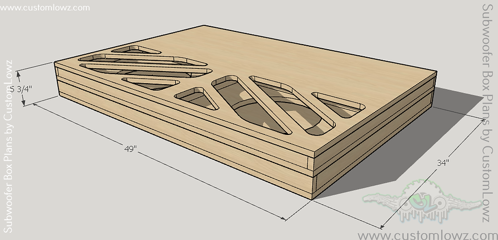 Thumbnail: 2 JL Audio 13TW5v2 13.5s Ported subwoofer box plans