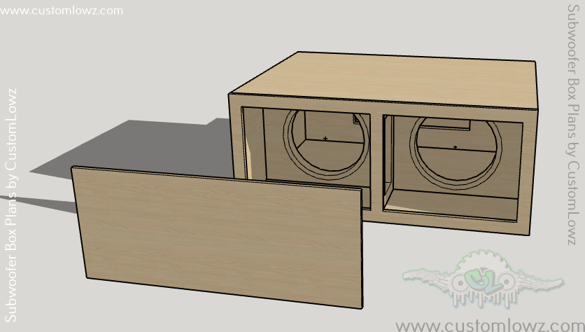 Thumbnail: 2 Sundown Audio Xv3 15s 4TH Order Blow Thru Box Plans Back wall off