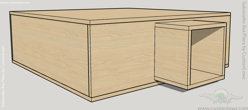 Thumbnail: 8 CT Sounds Tropo 10s 4TH Order Blow Thru subwoofer box plans