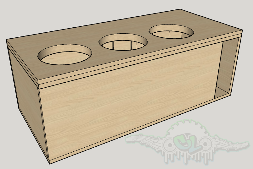 Triple American Bass XFL 10 SUV / Hatch Back Subwoofer Box Plans front left