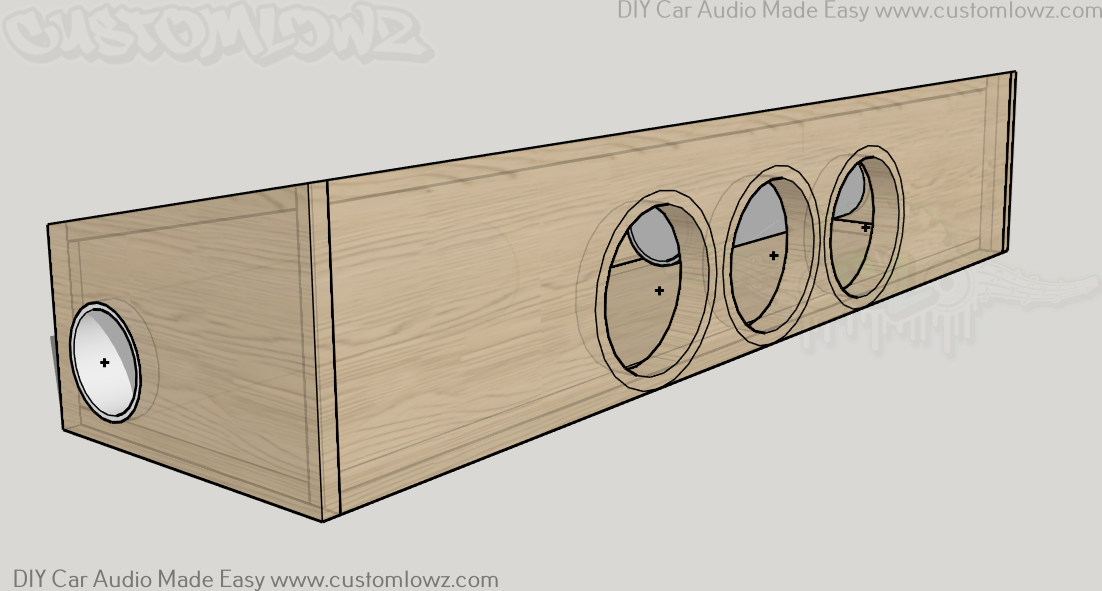 2017-2025 Ford F250-350 Crew Triple Audio Control SPK 8 Subwoofer Box Plans