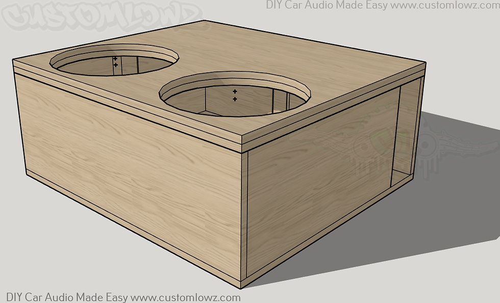 Thumbnail: Dual Power Acustik MOFO 15s SUV / Hatch Back Ported Subwoofer Box Plans right side