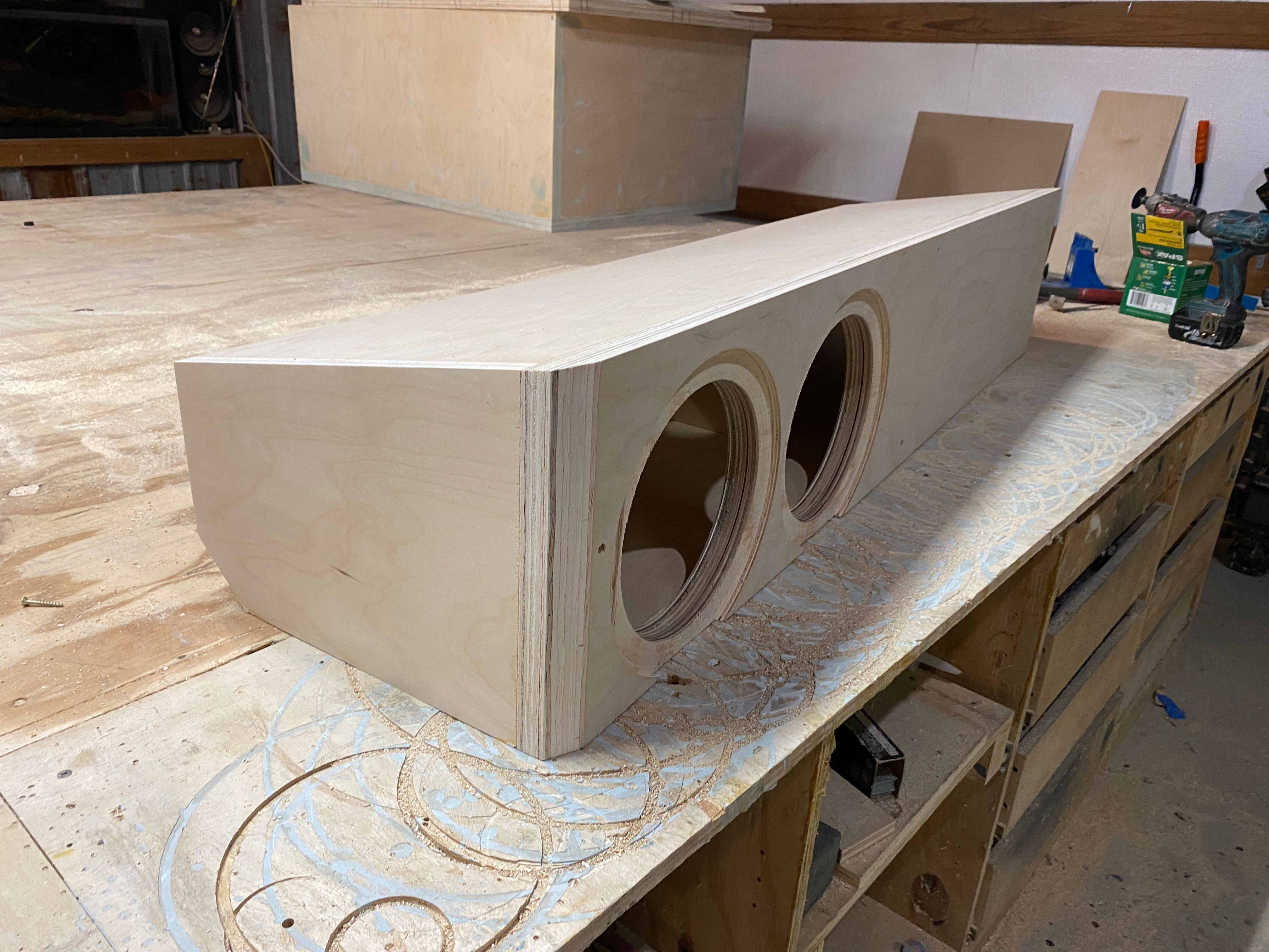 Ford Crew Flat Pack Ported Subwoofer Box (2) Sundown Audio Z8s left side view