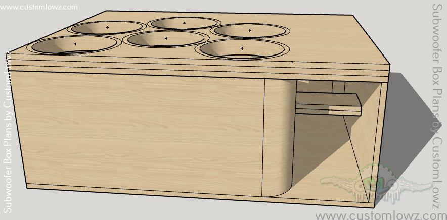 Thumbnail: 6 Soundqubed HDX3 12s ported subwoofer box plans