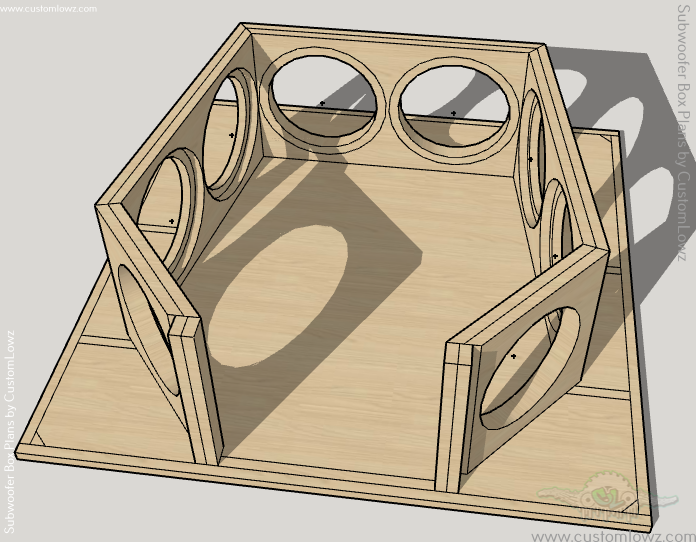 Thumbnail: 8 CT Sounds Tropo 10s 4TH Order Blow Thru subwoofer box plans