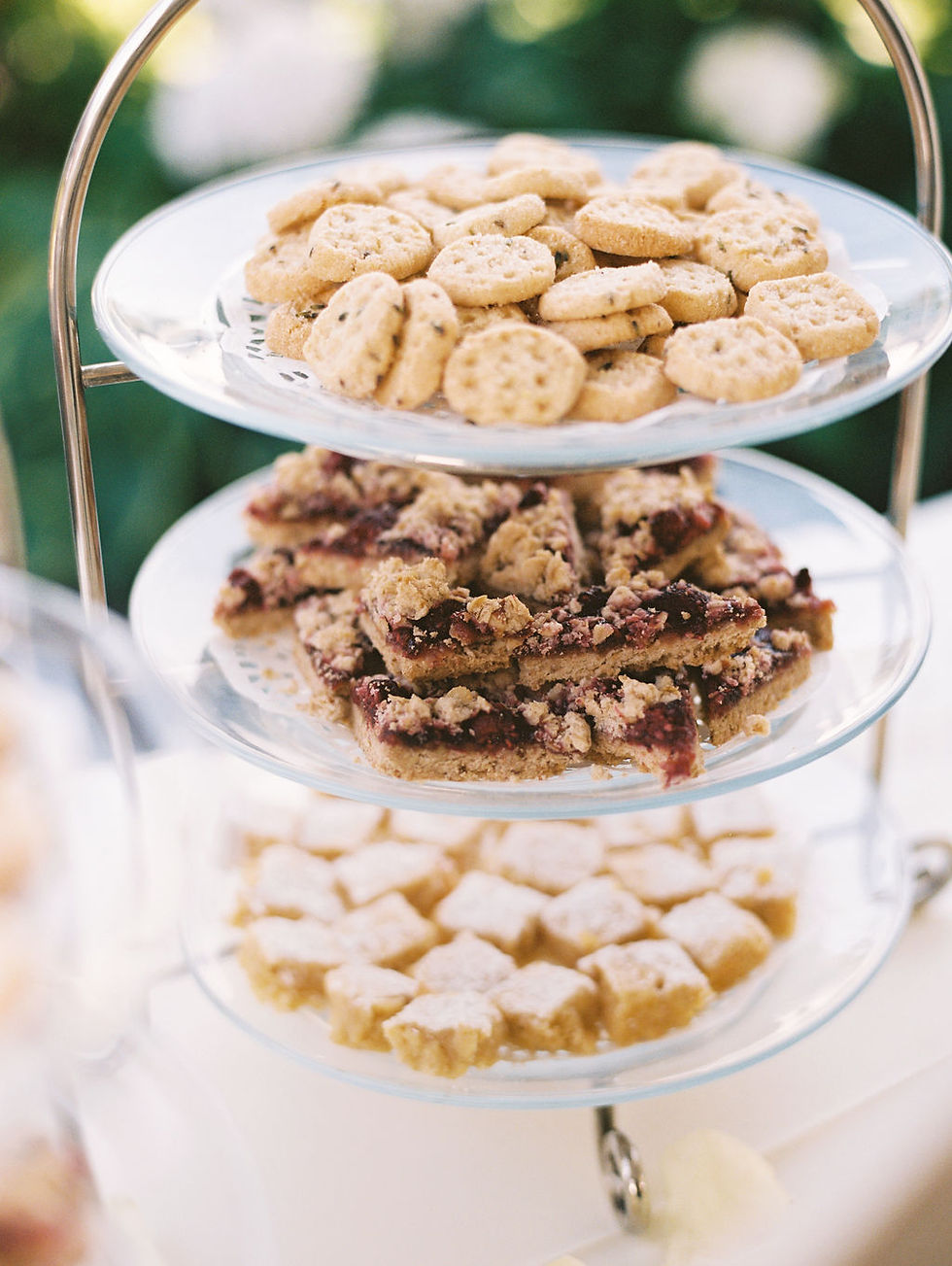 Gluten-free cookies and bars at a wedding