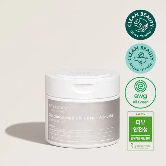 Mary & May | Gluconolactone (Pha)+Betula Alba Juice Cleansing Pad (70Ea)