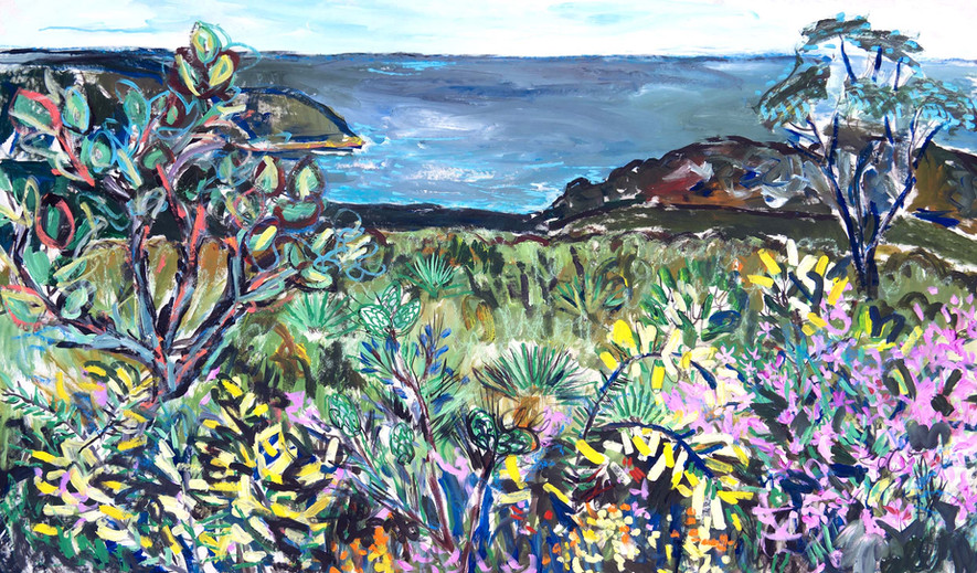Through the Bush to Blue – Original Coastal Landscape Painting