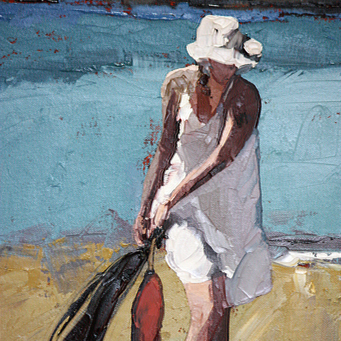 close up detail of the painting
