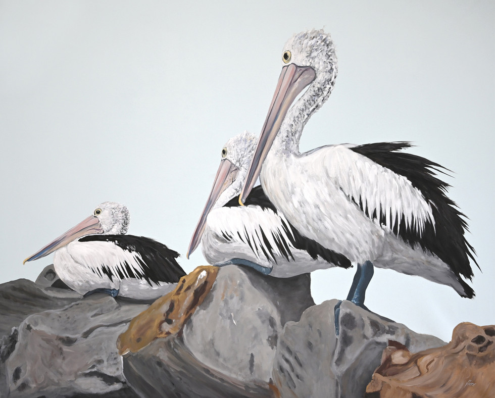 oversized pelican painting