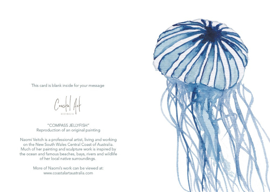 'Compass Jellyfish' greeting card