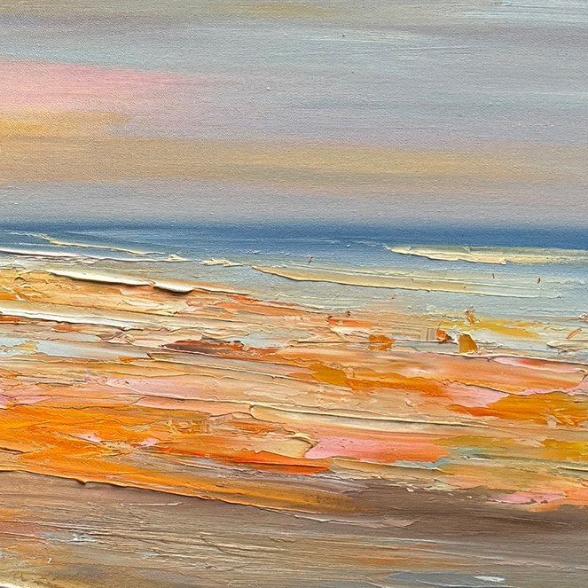 detail of the seascape painting