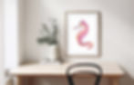 sea animal art seahorse painting