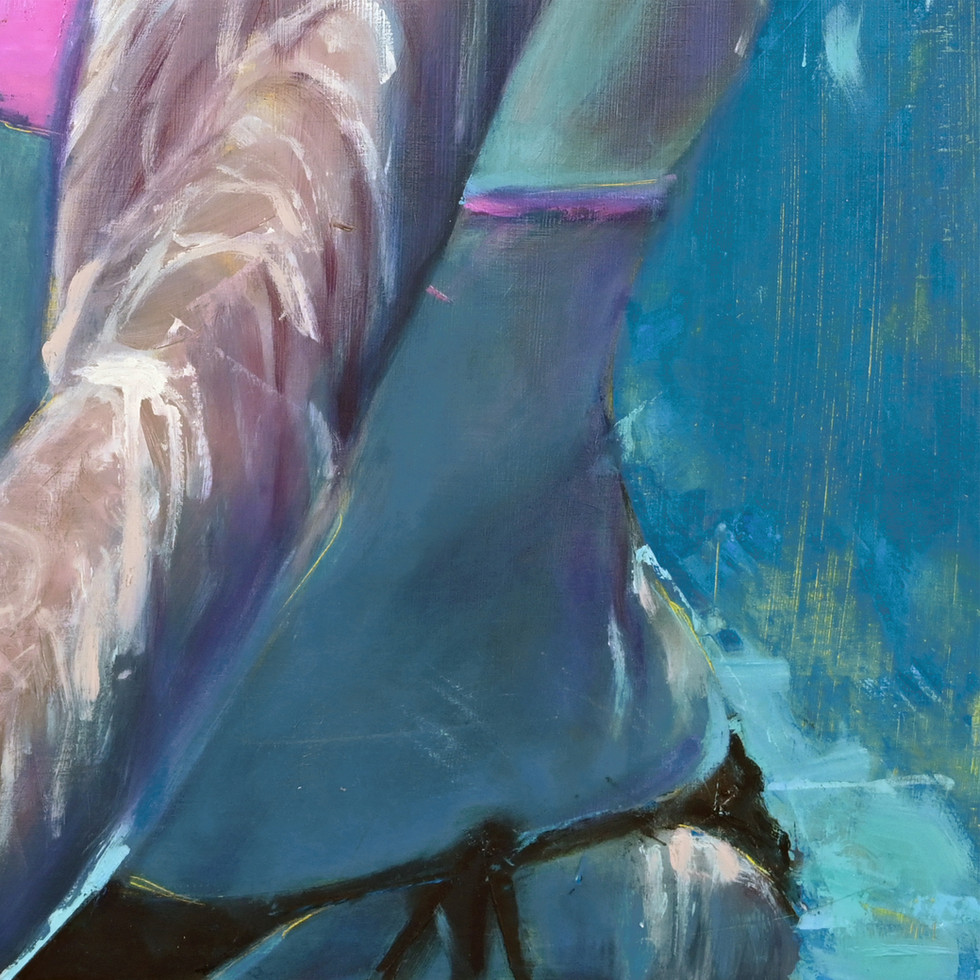 close up view of the painting
