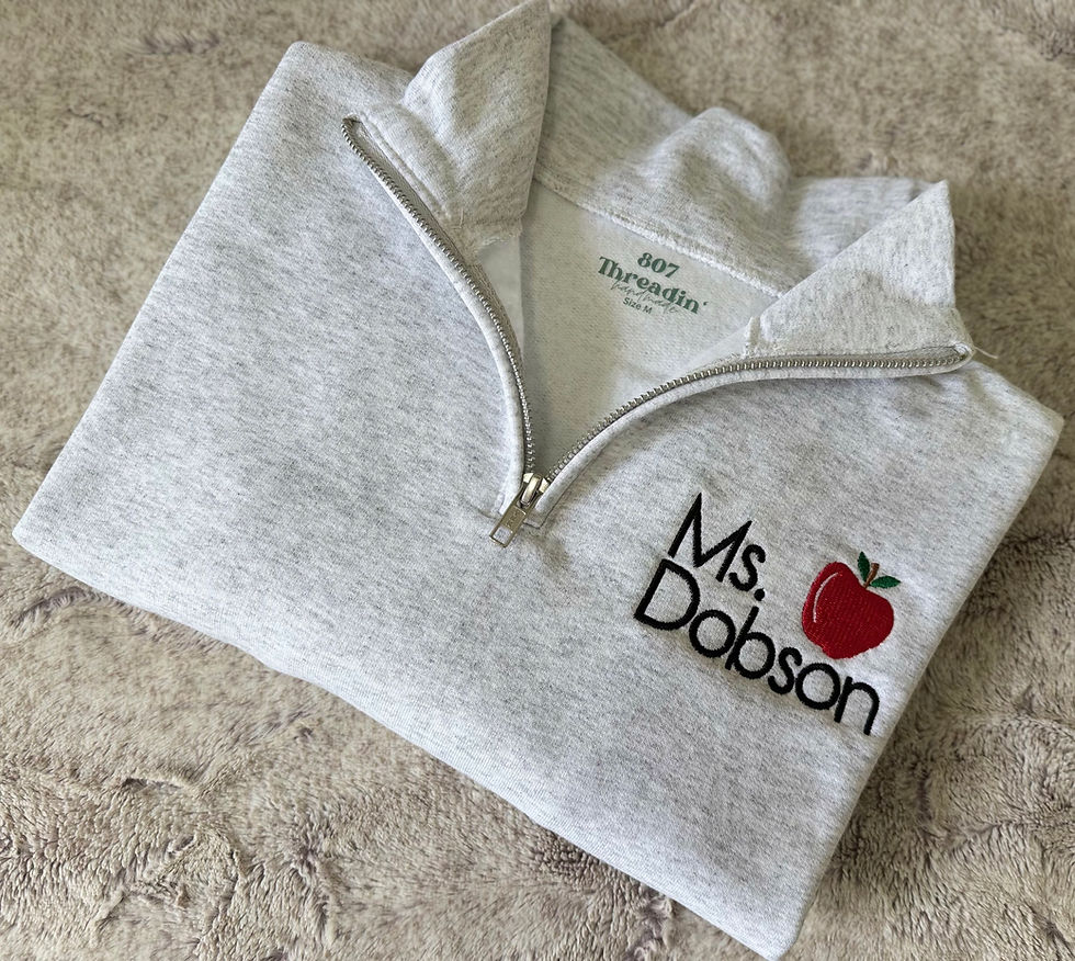 Thumbnail: Teacher Sweater With Custom Embroidery